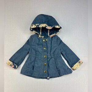 “MAX STUDIO” Floral Lined Navy Kids Jacket